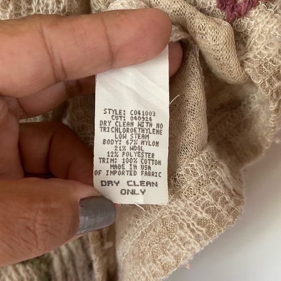 Vintage CanvasBacks Front Zipper Hooded Sweater Wool Blend Boho Size S - Picture 10 of 10